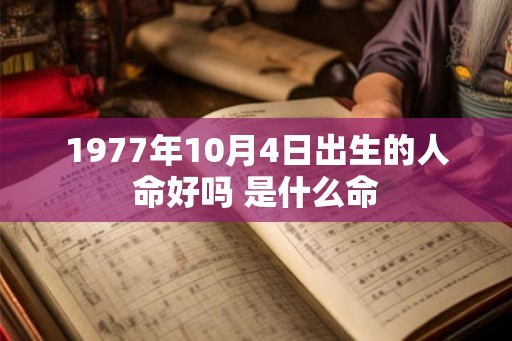 1977年10月4日出生的人命好吗 是什么命