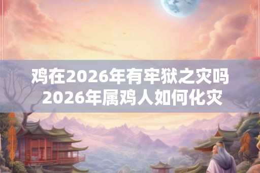 鸡在2026年有牢狱之灾吗 2026年属鸡人如何化灾