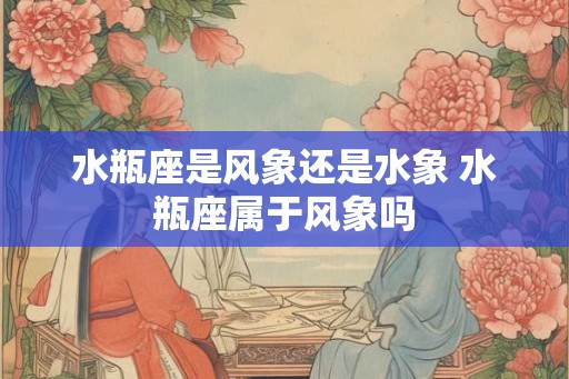 水瓶座是风象还是水象 水瓶座属于风象吗