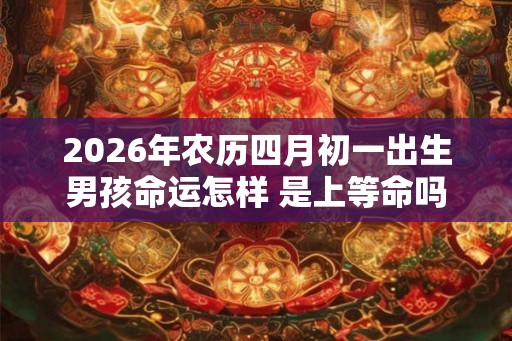2026年农历四月初一出生男孩命运怎样 是上等命吗