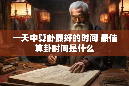 一天中算卦最好的时间 最佳算卦时间是什么