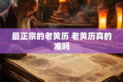 最正宗的老黄历 老黄历真的准吗