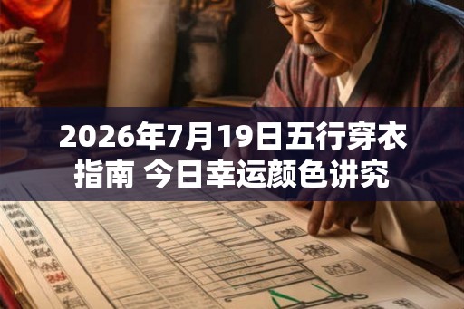 2026年7月19日五行穿衣指南 今日幸运颜色讲究
