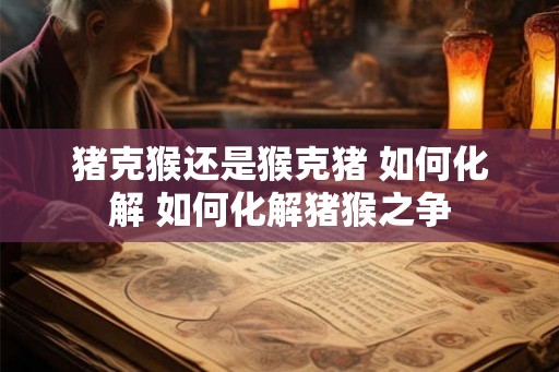 猪克猴还是猴克猪 如何化解 如何化解猪猴之争