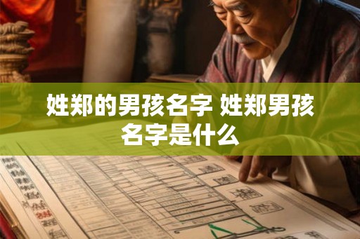 姓郑的男孩名字 姓郑男孩名字是什么 姓郑的男孩名字 姓郑男孩名字是什么