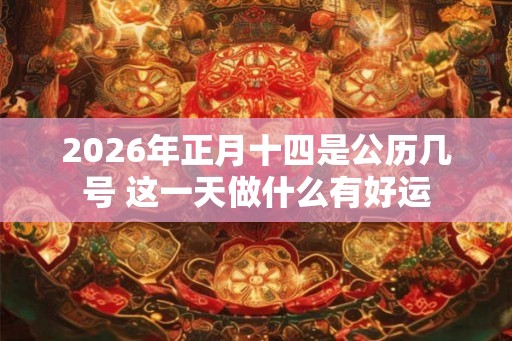 2026年正月十四是公历几号 这一天做什么有好运