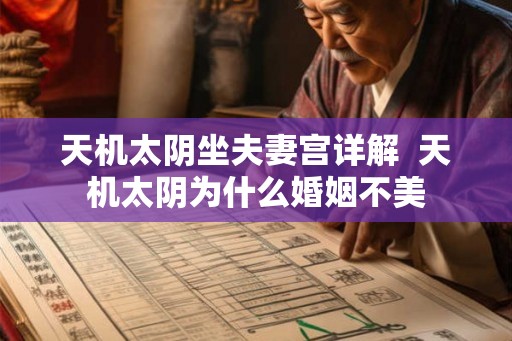 天机太阴坐夫妻宫详解  天机太阴为什么婚姻不美