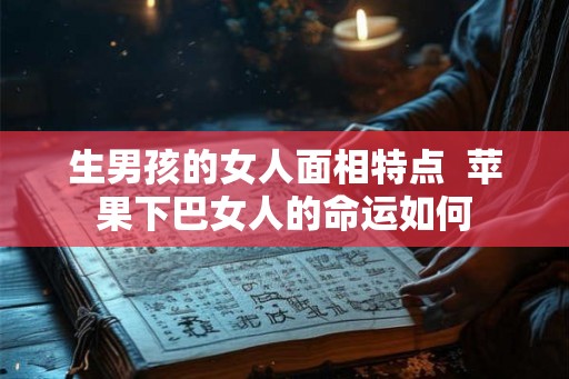 生男孩的女人面相特点  苹果下巴女人的命运如何