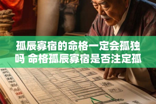 孤辰寡宿的命格一定会孤独吗 命格孤辰寡宿是否注定孤独