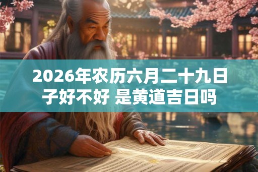 2026年农历六月二十九日子好不好 是黄道吉日吗