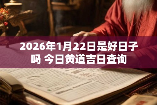 2026年1月22日是好日子吗 今日黄道吉日查询