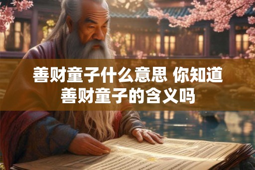 善财童子什么意思 你知道善财童子的含义吗