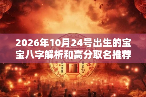 2026年10月24号出生的宝宝八字解析和高分取名推荐