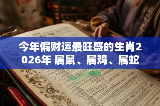 今年偏财运最旺盛的生肖2026年 属鼠、属鸡、属蛇