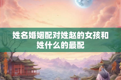 姓名婚姻配对姓赵的女孩和姓什么的最配