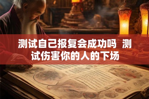 测试自己报复会成功吗  测试伤害你的人的下场