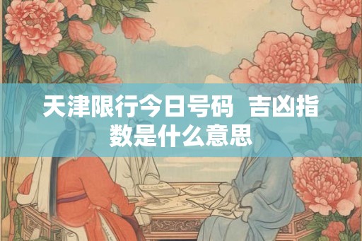 天津限行今日号码 吉凶指数是什么意思 天津限行今日号码 吉凶指数是什么意思
