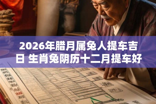 2026年腊月属兔人提车吉日 生肖兔阴历十二月提车好日子