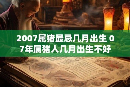 2007属猪最忌几月出生 07年属猪人几月出生不好