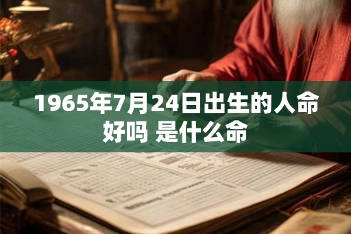 1965年7月24日出生的人命好吗 是什么命