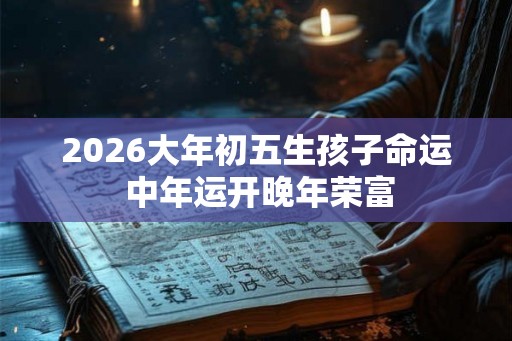 2026大年初五生孩子命运 中年运开晚年荣富