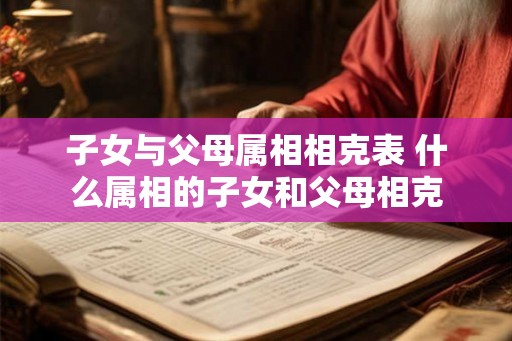 子女与父母属相相克表 什么属相的子女和父母相克 子女与父母属相相克表 什么属相的子女和父母相克