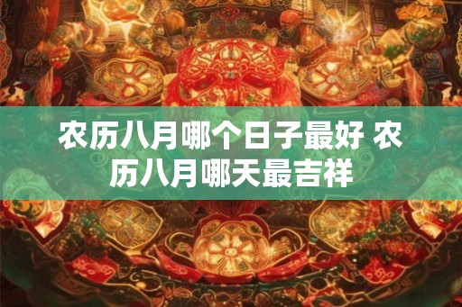 农历八月哪个日子最好 农历八月哪天最吉祥 农历八月哪个日子最好 农历八月哪天最吉祥