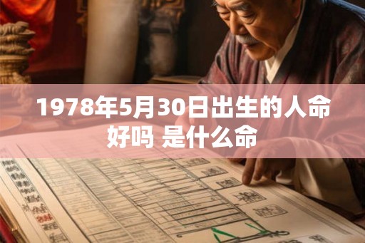 1978年5月30日出生的人命好吗 是什么命