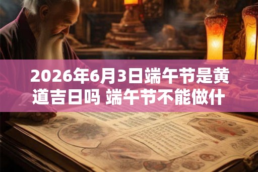 2026年6月3日端午节是黄道吉日吗 端午节不能做什么事