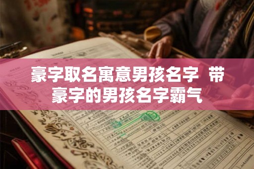 豪字取名寓意男孩名字  带豪字的男孩名字霸气