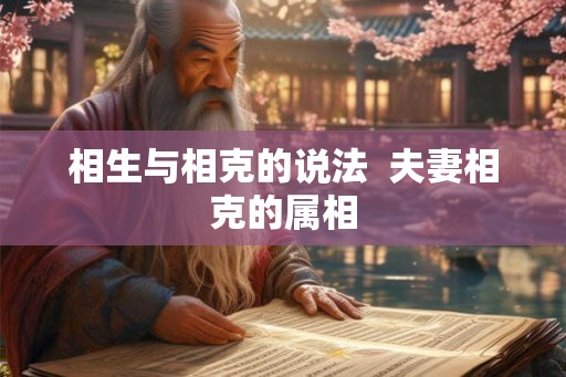 相生与相克的说法  夫妻相克的属相
