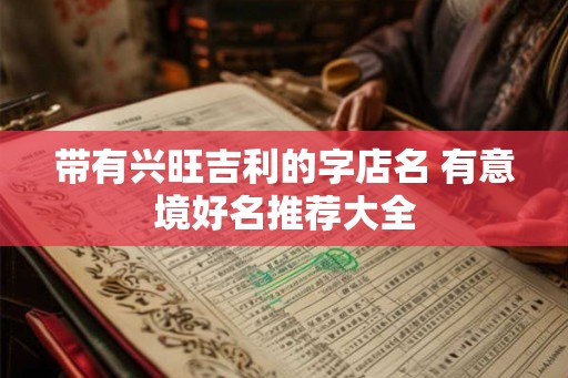带有兴旺吉利的字店名 有意境好名推荐大全