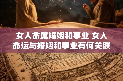 女人命属婚姻和事业 女人命运与婚姻和事业有何关联 女人命属婚姻和事业 女人命运与婚姻和事业有何关联