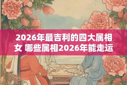 2026年最吉利的四大属相女 哪些属相2026年能走运