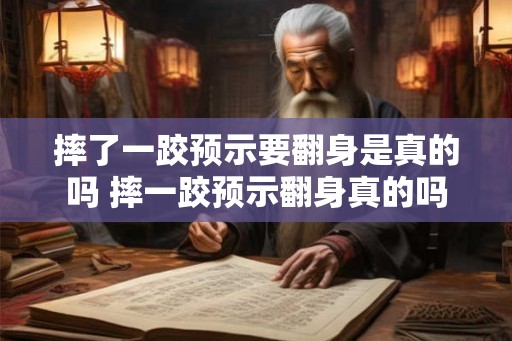 摔了一跤预示要翻身是真的吗 摔一跤预示翻身真的吗