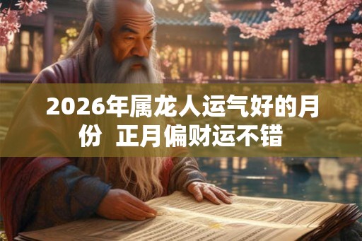 2026年属龙人运气好的月份  正月偏财运不错