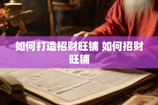 如何打造招财旺铺 如何招财旺铺 如何打造招财旺铺 如何招财旺铺