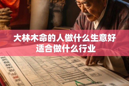 大林木命的人做什么生意好 适合做什么行业