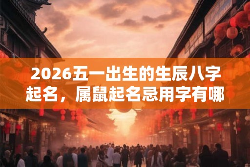 2026五一出生的生辰八字起名，属鼠起名忌用字有哪些？