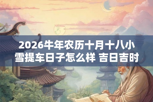 2026牛年农历十月十八小雪提车日子怎么样 吉日吉时查询