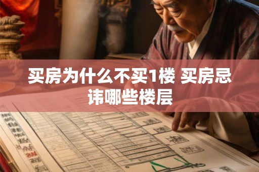 买房为什么不买1楼 买房忌讳哪些楼层