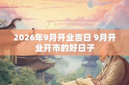 2026年9月开业吉日 9月开业开市的好日子