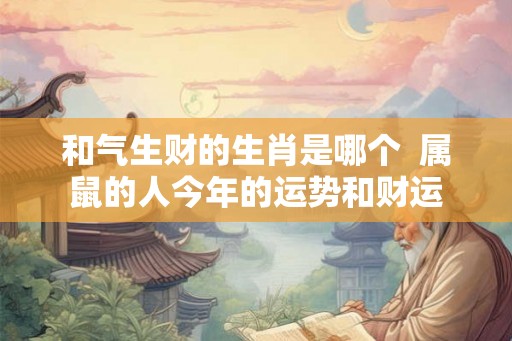 和气生财的生肖是哪个  属鼠的人今年的运势和财运