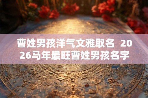 曹姓男孩洋气文雅取名  2026马年最旺曹姓男孩名字