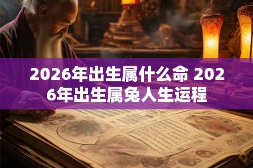 2026年出生属什么命 2026年出生属兔人生运程