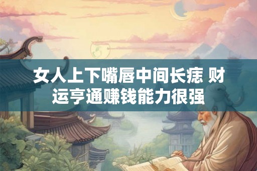 女人上下嘴唇中间长痣 财运亨通赚钱能力很强