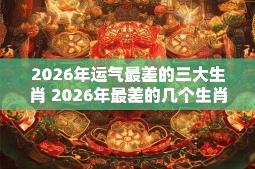 2026年运气最差的三大生肖 2026年最差的几个生肖