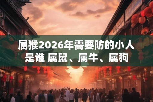 属猴2026年需要防的小人是谁 属鼠、属牛、属狗 属猴2026年需要防的小人是谁 属鼠、属牛、属狗