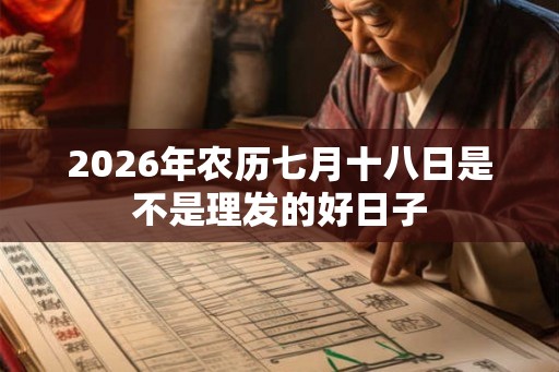 2026年农历七月十八日是不是理发的好日子