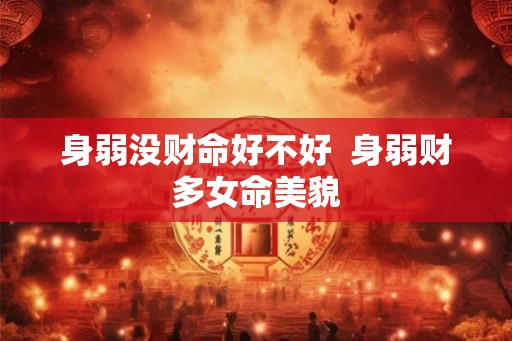 身弱没财命好不好  身弱财多女命美貌